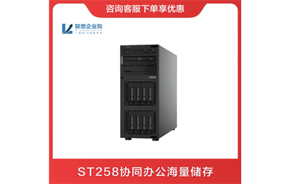 联想 ST258 E-2224/16G/2*2TSATA/550W 塔式服务器电脑主机